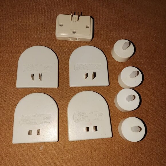 Night Light Covers & Plug-In Bases Lot - White Plastic Home Accessories For Bedr - Picture 2 of 2